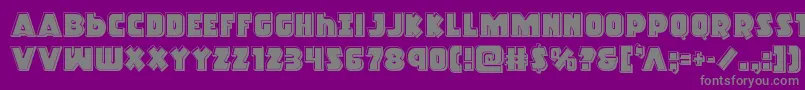 Racketsquadbevel Font – Gray Fonts on Purple Background