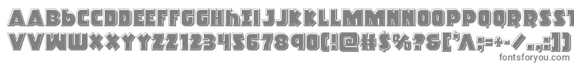 Racketsquadbevel Font – Gray Fonts on White Background