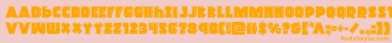 Racketsquadbevel Font – Orange Fonts on Pink Background