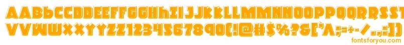 Racketsquadbevel Font – Orange Fonts on White Background