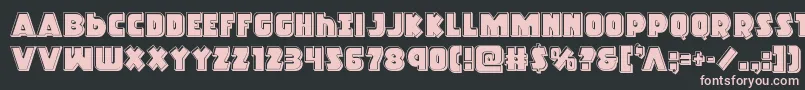 Racketsquadbevel Font – Pink Fonts on Black Background