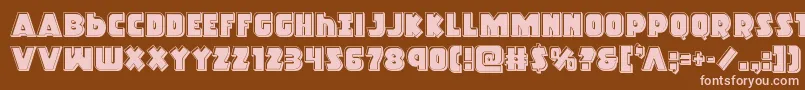 Racketsquadbevel Font – Pink Fonts on Brown Background