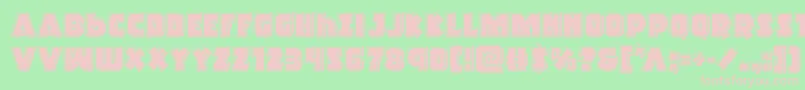 Racketsquadbevel Font – Pink Fonts on Green Background