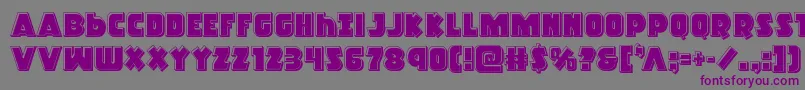 Racketsquadbevel Font – Purple Fonts on Gray Background