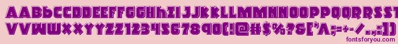 Racketsquadbevel Font – Purple Fonts on Pink Background