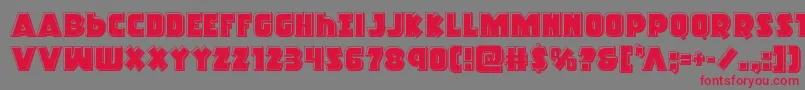 Racketsquadbevel Font – Red Fonts on Gray Background