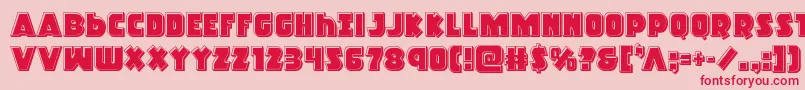 Racketsquadbevel Font – Red Fonts on Pink Background