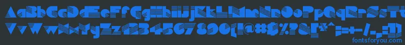 Simulata Font – Blue Fonts on Black Background