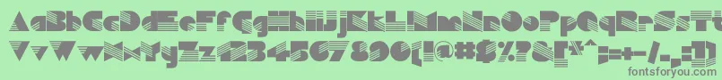 Czcionka Simulata – szare czcionki na zielonym tle