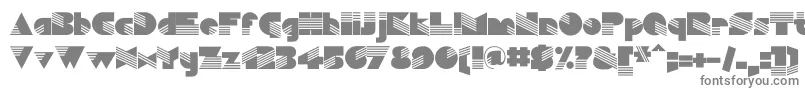 フォントSimulata – 白い背景に灰色の文字