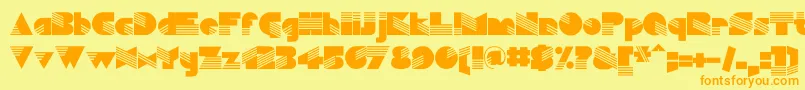 Simulata Font – Orange Fonts on Yellow Background
