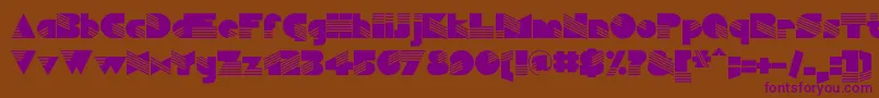 Simulata Font – Purple Fonts on Brown Background