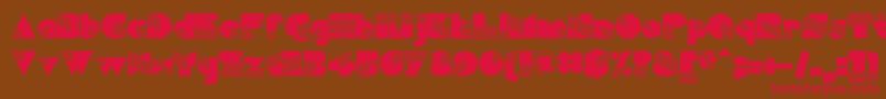 Simulata Font – Red Fonts on Brown Background
