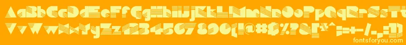 Simulata Font – Yellow Fonts on Orange Background