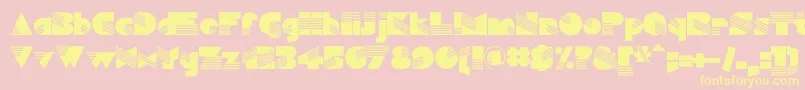 Simulata Font – Yellow Fonts on Pink Background
