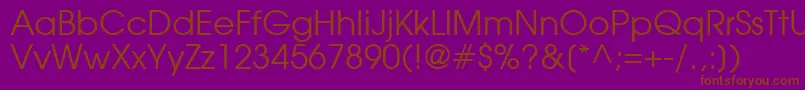 ForefrontBooksh Font – Brown Fonts on Purple Background