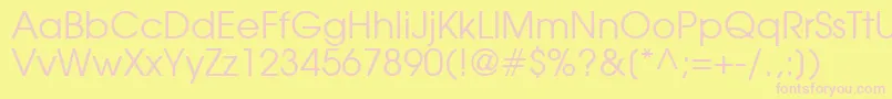 ForefrontBooksh Font – Pink Fonts on Yellow Background