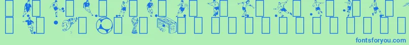 Police SoccerDance – polices bleues sur fond vert