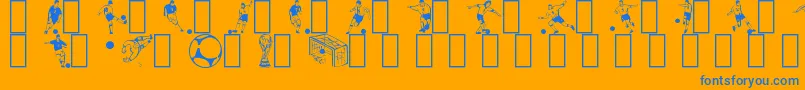 SoccerDance Font – Blue Fonts on Orange Background