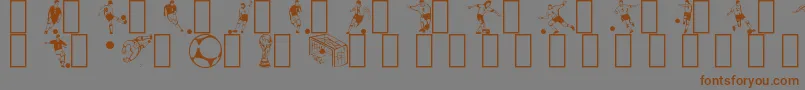 SoccerDance Font – Brown Fonts on Gray Background