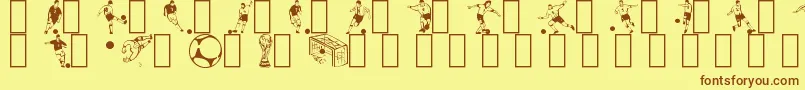 SoccerDance Font – Brown Fonts on Yellow Background