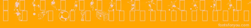 SoccerDance Font – Pink Fonts on Orange Background