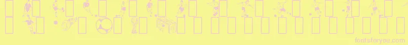 SoccerDance Font – Pink Fonts on Yellow Background