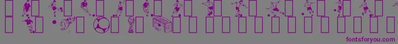 SoccerDance Font – Purple Fonts on Gray Background