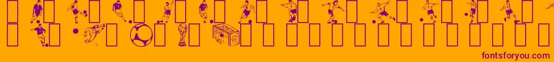 SoccerDance Font – Purple Fonts on Orange Background