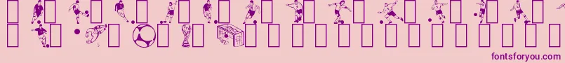 SoccerDance Font – Purple Fonts on Pink Background