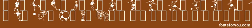SoccerDance Font – White Fonts on Brown Background