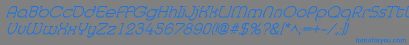 MedflylightItalic Font – Blue Fonts on Gray Background