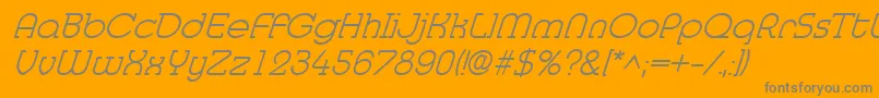 MedflylightItalic Font – Gray Fonts on Orange Background