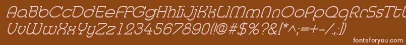 MedflylightItalic Font – Pink Fonts on Brown Background