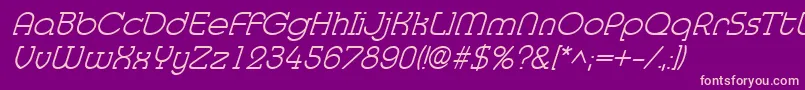 MedflylightItalic Font – Pink Fonts on Purple Background