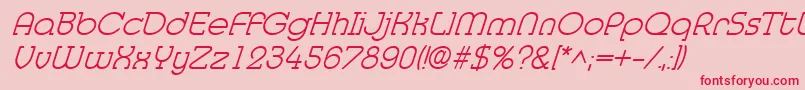 fuente MedflylightItalic – Fuentes Rojas Sobre Fondo Rosa