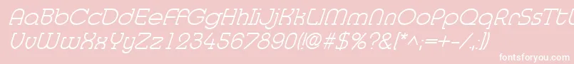 MedflylightItalic Font – White Fonts on Pink Background