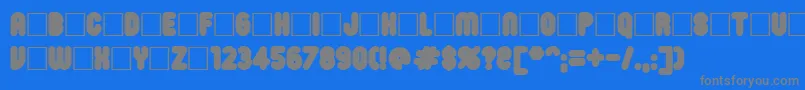Roninset8-Schriftart – Graue Schriften auf blauem Hintergrund