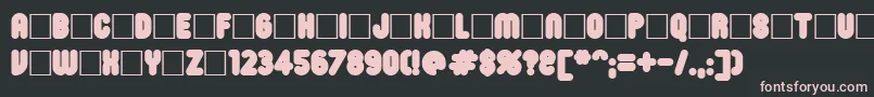 Roninset8 Font – Pink Fonts on Black Background