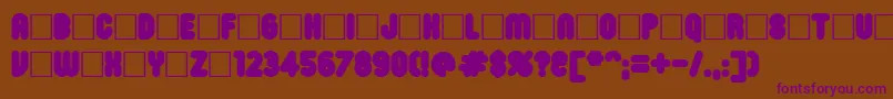 Roninset8 Font – Purple Fonts on Brown Background