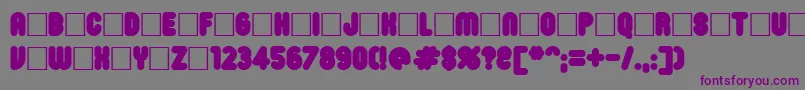Roninset8 Font – Purple Fonts on Gray Background
