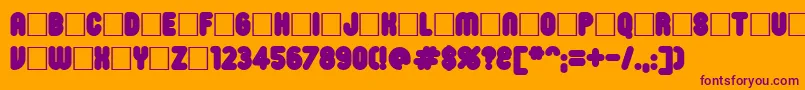 Roninset8 Font – Purple Fonts on Orange Background