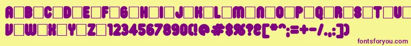 Roninset8 Font – Purple Fonts on Yellow Background