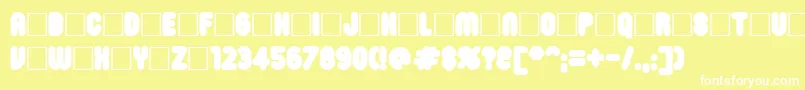 Roninset8 Font – White Fonts on Yellow Background