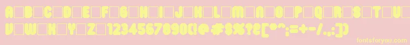 Roninset8 Font – Yellow Fonts on Pink Background