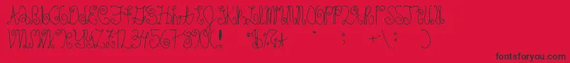 Schosszeit1 Font – Black Fonts on Red Background