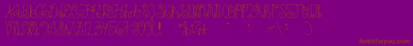 Schosszeit1 Font – Brown Fonts on Purple Background