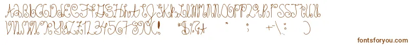Шрифт Schosszeit1 – коричневые шрифты на белом фоне