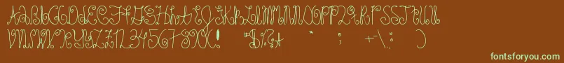 Schosszeit1 Font – Green Fonts on Brown Background