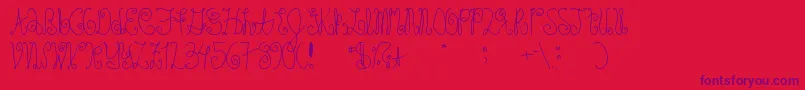 Schosszeit1 Font – Purple Fonts on Red Background